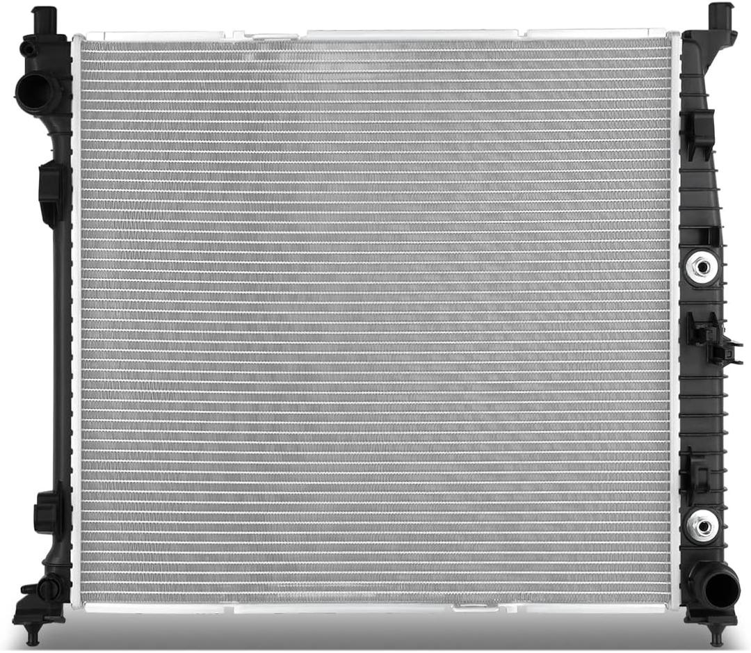 DNA Motoring OEM-RA-13505 1-Row Aluminum Core Radiator Compatible with 13-16 GL350 GL63 AMG,23-7/16" W X 21-5/8" H X 1" D,1-1/2" Inlet / 1-1/2" Outlet