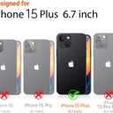 2 x Compatible with iPhone 15 Plus Case,with [Soft Slim][Camera Protection] Cute Kawaii Shiny Aesthetic Phone Cover Anti-Yellowing Shockproof Protective Cover for Women Girl-Dinosaurs