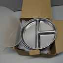 Elk and Friends Stainless Steel Divided Plates with Silicone Sleeve for Babies & Toddlers | Lids Included | Stay Put Suction | Dinner & Snack Plates | 4 Pack (Sage/Misty Blue/Navy/Gray)