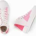JUDIS Girls Platform Canvas Shoes Lace-up Fashion Sneakers Low Top and High Top Casual Shoes for Girls
