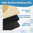 Boho Orange Sun Mahjong Mat for Table 31.5 X 31.5 in, Gifts for Mahjong Players, Watercolor Boho Sunrise Sunshine Anti-Slip Table Cover Tablecloth for Poker Board Card Tile Game Dominoes