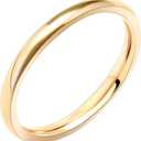 Love Ring for Women Men 18k Gold Rings Titanium Steel Rings Jewelry Wedding Birthday Present Anniversary Best Gifts, Size 7