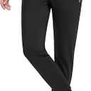 baleaf Women's Fleece Lined Pants Water-Resistant Sweatpants Winter Thermal Ski Hiking Running Joggers L