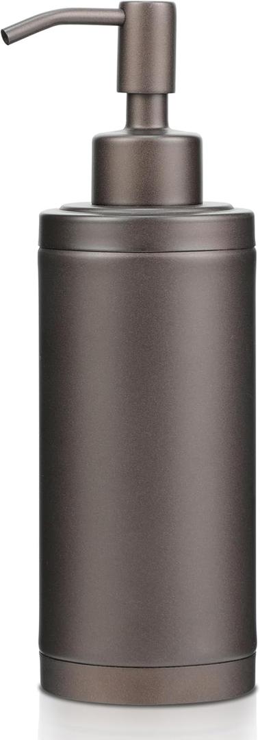 Countertop Hand Soap Dispenser, Refillable Stainless Steel Soap Pump Bottle for Bathroom & Kitchen, Free Standing - 300ml, Bronze
