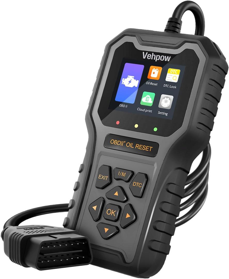 OBD2 Scanner, Professional Code Readers for Check Engine Light/Oil Light Reset, OBD 2 Scanner Diagnostic Tool, Fast and Accurate Scan Tools for Car 1996+, 2.8'' Color Screen (Black)