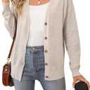 Arach&Cloz Womens Wool Blend Lightweight Spring Business Casual Cardigan Sweaters (M)