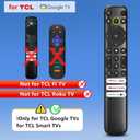 Voice Remote for TCL-Google-TV-Remote Control Replacement,RC813 Compatible with TCL Smart TVs QM8/QM7/S5/S4/S3/Q7/Q6/Q5 Series with Voice Function
