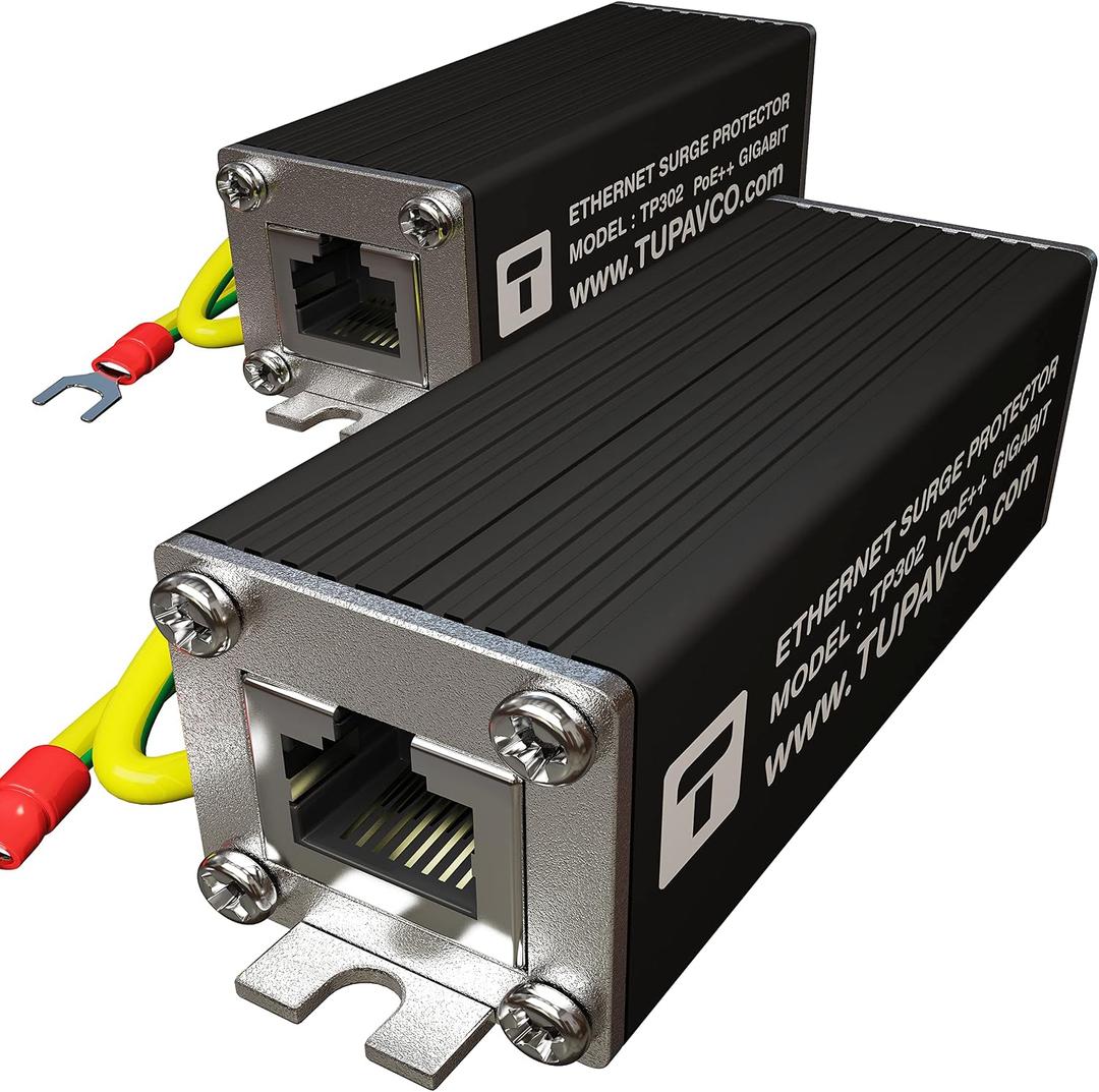 Ethernet Surge Protector (2 Pack) Gigabit High PoE++ Class 8 (154W/3.2A) TP302x2