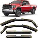 in-Channel Window Rain Guards Fit for Chevy Silverado & GMC Sierra 2500HD/3500HD 2020-2026 Crew Cab Extra Durable Window Deflectors Window Visor Vent Visors Shades Exterior Truck Accessories