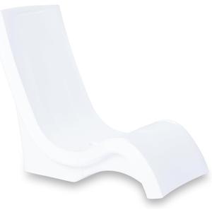 Step2 Vero Pool Chair, Fade-Resistant, Waterproof Patio Furniture for Sun Shelf, Use in Pools up to 9-Inches of Water, Weighted, White