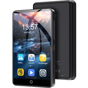 80GB MP3 Player with Bluetooth and WiFi, Mp3 & Mp4 Music Player with Spotify, Amazon Music, Deezer, Audible, Browser, 4.0" IPS Touch Screen Android Player with Speaker, FM Radio, Up to 512GB (Black)