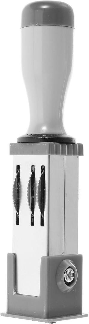 Lurrose Date Stamp: Mini Date Stamp - Material File Accessory - Portable Office Day Number Rubber Handheld Stamper (10.50X2.10X2.10CM, Silver)