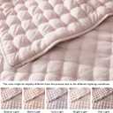 WDCOZY Pink Queen Size Quilt Bedding Sets with Pillow Shams, Lightweight Soft Bedspread Coverlet, Quilted Blanket Thin Comforter Bed Cover, All Season Summer Spring, 3 Pieces, 90x90 inches