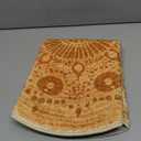 Carvapet Faux Jute 2 ft Round Rug - Soft Low Pile Small 24 inch/61 cm Sunshine Print Washable Circle Carpet with Non Slip Rubber Backing, Foldable Area Rug for Living Room Bedroom Nursery Bathroom