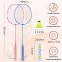 Badminton Set for Family Lightweight Rackets 2-Player Racket Set with Shuttlecocks & Carry Bag, Durable for Backyard, Park, Lawn, Great for Kids, Beginners & Family