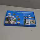 Magnetic Window Screen, Adjustable DIY 47x51in Window Screen Replacement, Black Frame Black Fiberglass Mesh, No Drilling Easy Cut-to-Fit for Sliding/Swing/Top-Hung, Fits Wood/Iron/PVC Frames