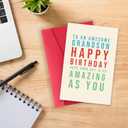 4 x Funny Birthday Card for Grandson, Happy Birthday Gifts for Grandson, Sweet Bday Greeting Card from Grandpa Grandma, Best Grandson Bday Gift Ideas