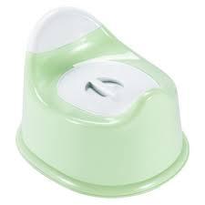 green potty train toilet with lid