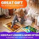 QUOKKA 4SET Puzzles for Kids Ages 4-6 - 36 Pcs Wooden Toddler Realistic Montessori Puzzles Ages 3-5 - Land, Sea, Desert, and Sky Dinosaurs Learning Games for Boys and Girls 4-8 Year Olds