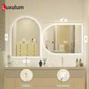 Luxulum Arched Backlit LED Lighted Bathroom Mirror 24x32 | Arch LED Vanity Mirror, 3 Colors, Stepless Dimming, Anti-fog, Memory, HD Shatterproof Glass, UL, Vertical/Horizontal