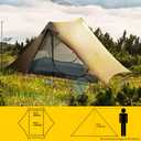 LANSHAN Ultralight Tent 3-Season Backpacking Tent for 1-Person or 2-Person Camping, Trekking, Kayaking, Climbing, Hiking