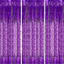 Purple Streamers Foil Fringe Curtain,3 Pcs 3.3ft x 6.6ft Tinsel Photo Booth Backdrop,Purple Party Decorations for Back to School Bachelorette Graduation Wedding Birthday Princess