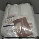 Beige White 70 Inch Extra Wide Blackout Curtains 84 Inch Long 2 Panels Set for Living Room, Modern Memory Trained Pinch Pleated Linen Drape Room Darkening Insulated Window Curtain Ivory 70"x84" Length