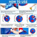 Giant 40 Inch Herding Ball with Ball Cover Anti Burst Please Watch VCR for How to Inflation Horse Toys for Horses Entertainment Play, Pump Included (Stylish, Blue)
