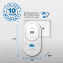 Kidde Carbon Monoxide Detector, Plug-in with AA Battery Backup, Easy-to-Read Digital Backlit Display, 85 dB Alarm, Rotating Plug, LED Status Light Indicators, 5th Edition, COPD, Mfg Date: 01/28/2026