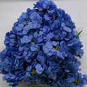 Artificial Hydrangea 104pcs Silk Hydrangea Flower Heads with Stems, Realistic Fake Flowers for Mothers Day Wedding Centerpiece Home Garden Party Decoration (Blue)