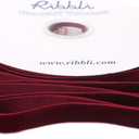 Ribbli Burgundy Velvet Ribbon 5/8 Inches Continuous 25 Yard Spool Green Christmas Ribbon for Gift Wrapping Crafts Home Decor