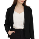 Allegra K Winter Coat for Women's Single Breasted Overcoat Lapel Collar Outwear, XS