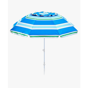 Beach Umbrella With Sand Anchor,UPF 50+Protection,8 Ribs, Beach Umbrellas For Sand Portable, With Button Tilt - Multifunctional Outdoor Sunshade For Gardens,Courtyards, And Beaches.