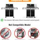 17.5 inch 7620 Flavorizer Bars for Weber Genesis 300 Series Gas Grill, Flavor Bars for Genesis E310 E320 E330 S310 S320 S330 with Front Control Knobs, Heavy Duty, Stainless Steel, 7620 7621