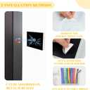 Acrylic Magnetic Straw Holder for Cabinet, Straws Storage Container for Cupboard with Double Sided Adhesive and Stickers, Drinking Reusable Straws Dispenser for Kitchen Counter