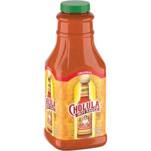 Cholula Original Hot Sauce, 64 fl oz - One 64 Fluid Ounce Bulk Container of Hot Sauce with Mexican Peppers and Signature Spice Blend, Perfect with Tacos, Eggs, Wings, Chicken and More (EXP 04/04/27)