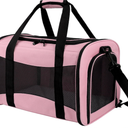 Cat Carriers Soft-Sided,Pet Carrier for Small Cats Dogs Puppies up to 1-15 LBS,TSA Airline Approved, (Medium,Pink) (17.0"L x 11.0"W x 11.0"H)