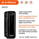 Arris (SBG10) - Cable Modem Router Combo - DOCSIS 3.0 16 x 4 Gigabit & AC1600 WiFi, [Check with Your Provider for Compatibility] 400 Mbps Max Internet Speeds
