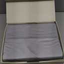 Organic Cotton Sheets Queen Size Bed Set Deep Pockets, 4PC Cotton Queen Sheet Set, Soft Breathable Sateen Weave Elasticated Sheet & Pillowcase Sets, No Pill & Shrink, Machine washable- Silver