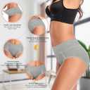MISSWHO Cotton High Waisted Soft Womens Underwear Breathable Panties, Multipack (L)