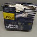 THREAD SPREAD 100% Egyptian Cotton King Size Sheets Set - Luxury 1500 Thread Count Egyptian Cotton Sheets King Size, Silky Soft, Cooling, Sateen Weave 17" Deep Pocket Bed Set - White