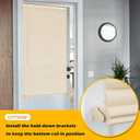 LazBlinds 1" Vinyl Mini Blinds for Doors, Cordless French Door Blinds for Privacy, Light Filtering Privacy Horizontal Shades for Front Door Patio Sidelight Glass Door, 28" W x 72" H, Beige