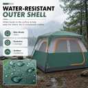 Simple Deluxe 2/4/6/8 Person Cabin Tents for Camping, Outdoor Tent 5-Minute Quick Setup with Mesh Doors, Windows, Waterproof & Sturdy Poles, Ideal for Family Camping, Hiking Outdoor Use