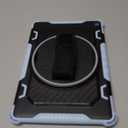 ROISKIN 360 Rotating Kickstand Hand Strap Case for Tablet Fire Max 11 Case 13th Generation 2023 Release for Kids,Also for iPhone Nokia Sony 11in (Black+Blue)