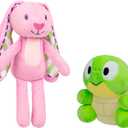 Bluey Friends 2-Pack Plush Stuffed Animals for Kids, Floppy and Turtleboy TV Show Plushies, Cuddly Playtime Toddler Plush Toys, Bluey Gifts Ages 3+