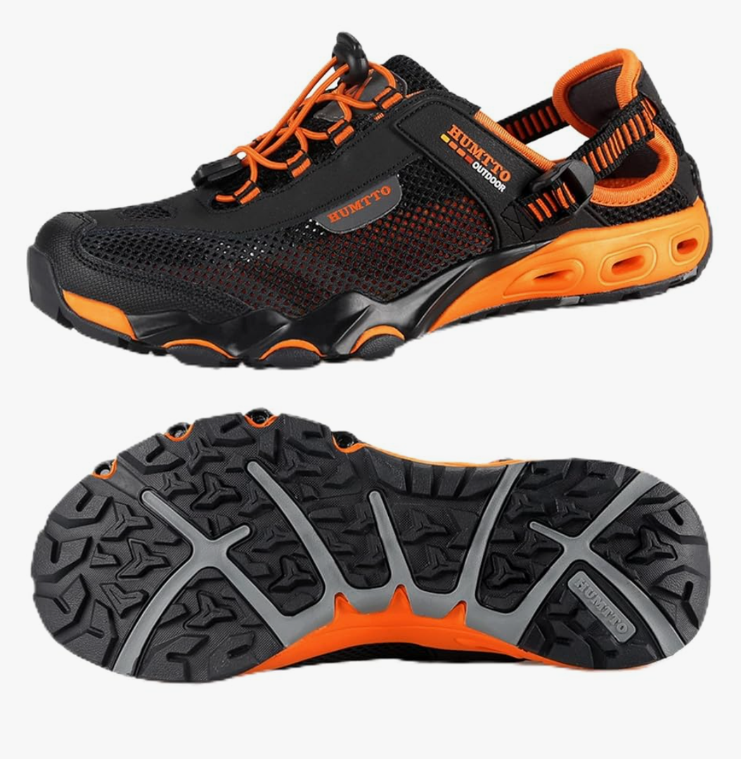 HUMTTO Men's Amphibious Water Shoes - Hiking Sandals for Men Outdoor Water Sandal Closed Toe Non-Slip River Shoes Summer Quick Drying Aqua Shoe, 10.5