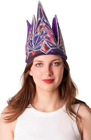 Cosplaya Queen Crown Princess Soft King Costume Hat for Womens Women Teens Headpiece Cosplay Halloween Costumes, 3Pack