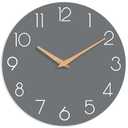 cicininc Wall Clock, Gray Silent Non-Ticking, Decorative Battery Operated Wall Clocks for Bedroom, Kitchen, Home, Office, School, Hotel (8 Inch)