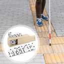Simgoing Braille Double 6 Dominoes Game Wooden Raised Dots Dominoes Set, 28 Piece Braille Game Set with Storage Box for the Blind and Visually Impaired