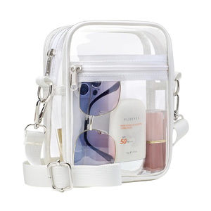 PACKISM Clear Bag for Stadium Events - Clear Purses for Women Stadium Crossbody Messenger Bag for Concerts Sporting Events